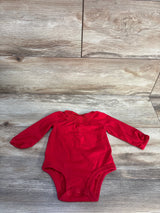 Oshkosh Long Sleeve Henley Bodysuit Red sz 3m