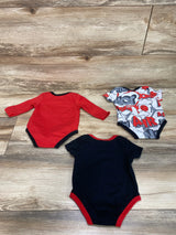 Jordan 3pk Bodysuits Red sz 3m