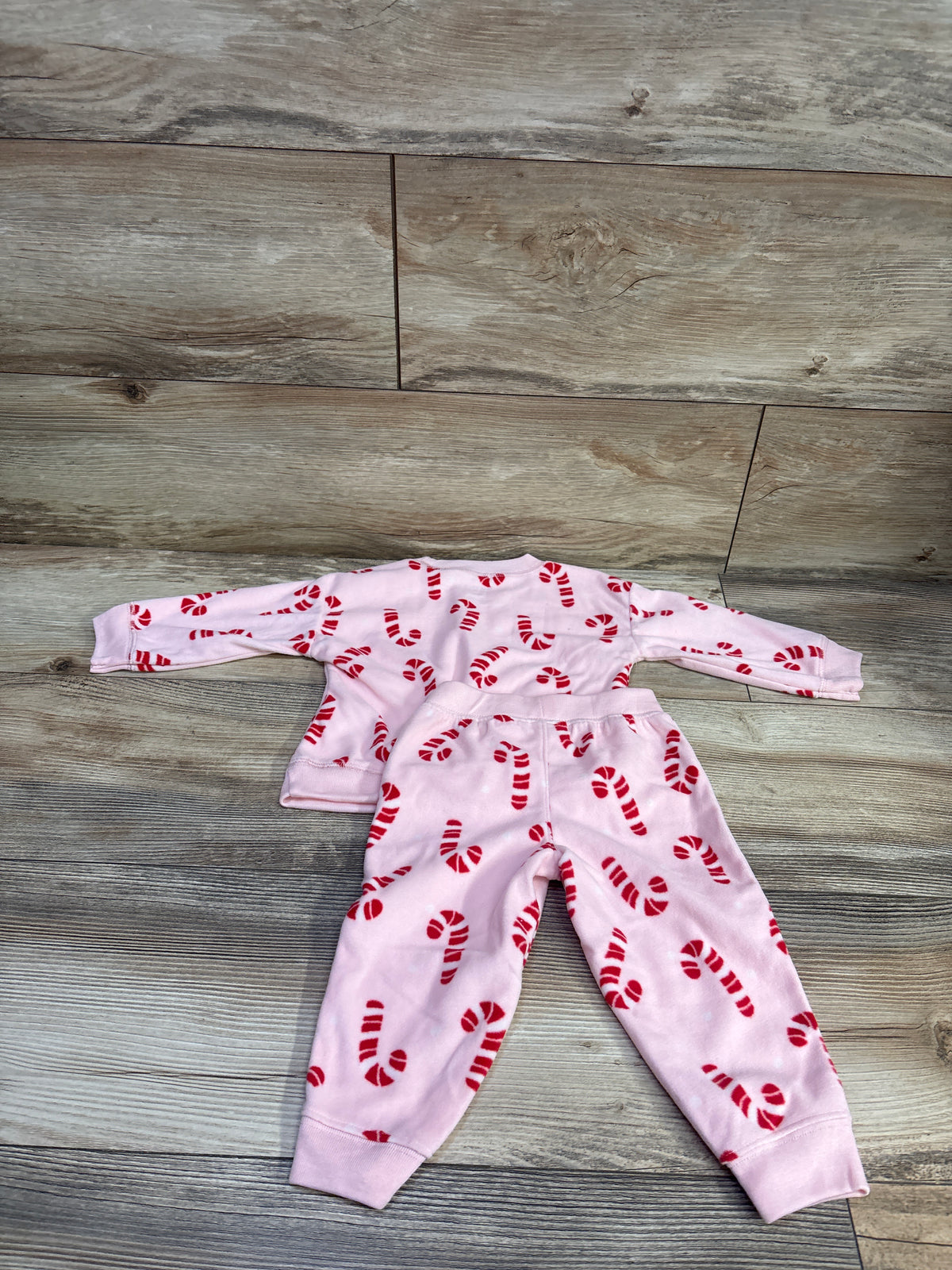 Just One You 2pc Candy Cane Shirt & Pants Set Pink sz 12m