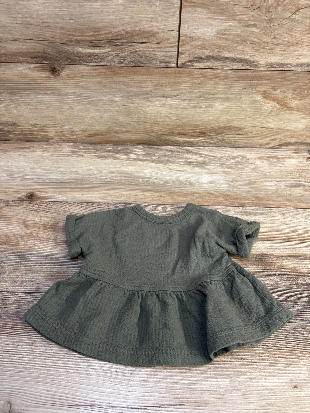 NWOT Cat & Jack Peplum Top Green sz 12m