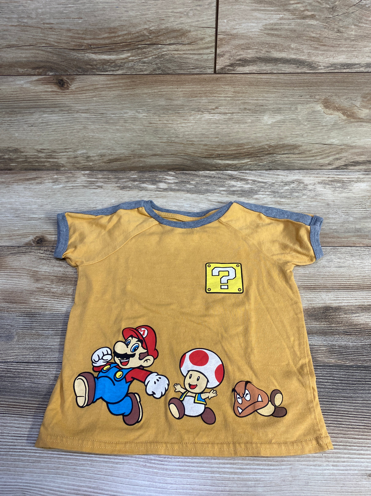 Super Mario Shirt Yellow sz 4T