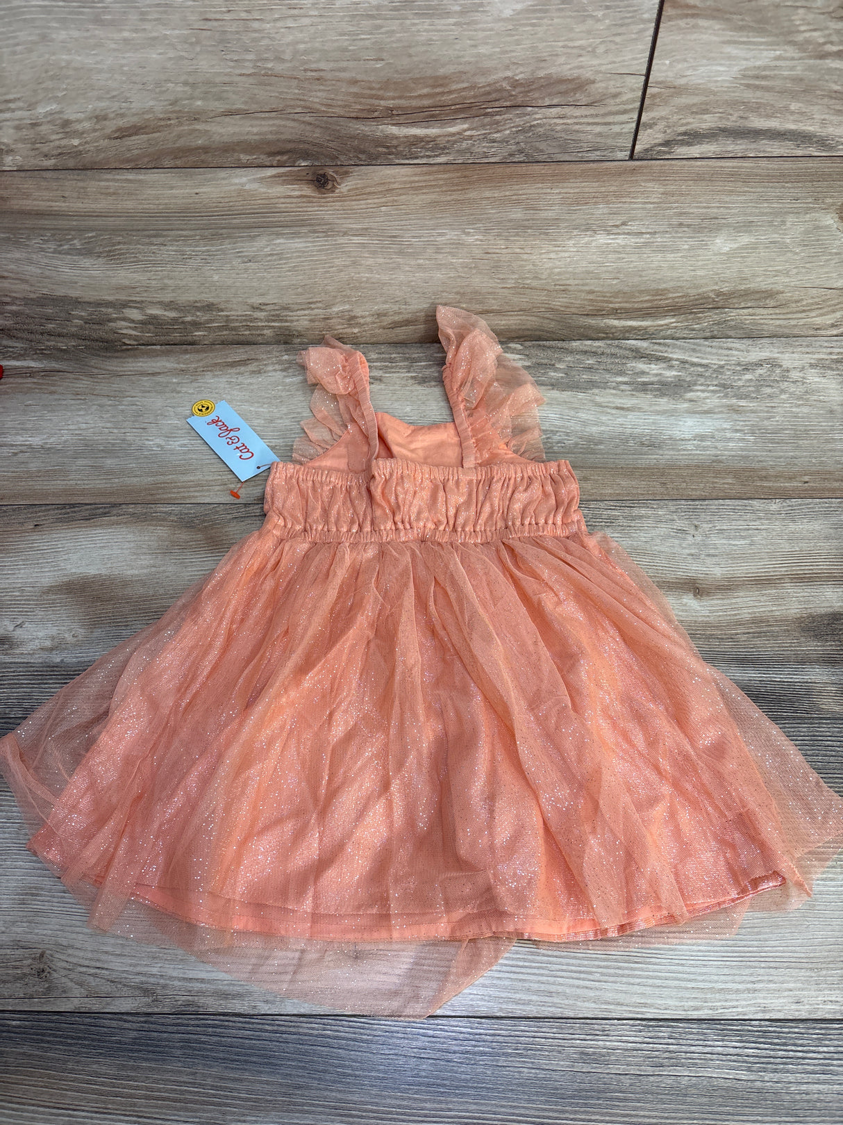 NEW Cat & Jack Glitter Tank Dress Orange sz 3T