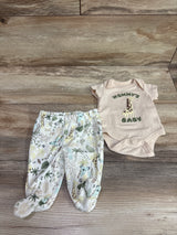 Sterling Baby 2pc Mommy's Baby Bodysuit & Footed Pants Beige sz Newborn