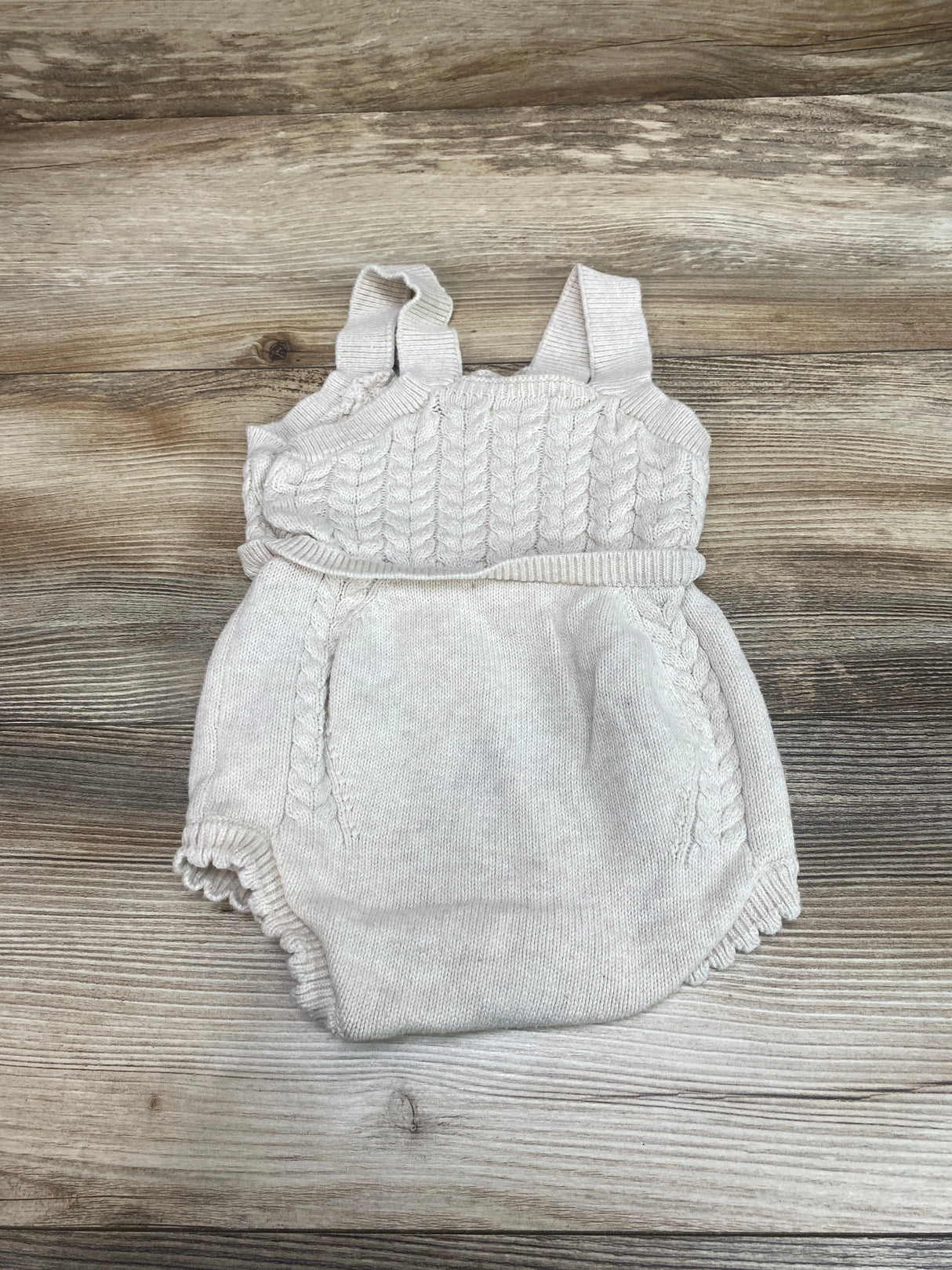 Cat & Jack Cable Knit Romper Oatmeal sz 12m