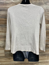 Old Navy Cross-Front Nursing Rib Knit Top Oatmeal sz Large