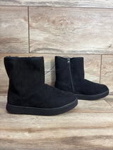 NEW Cat & Jack Holland Shearling Style Boots Black sz 1Y