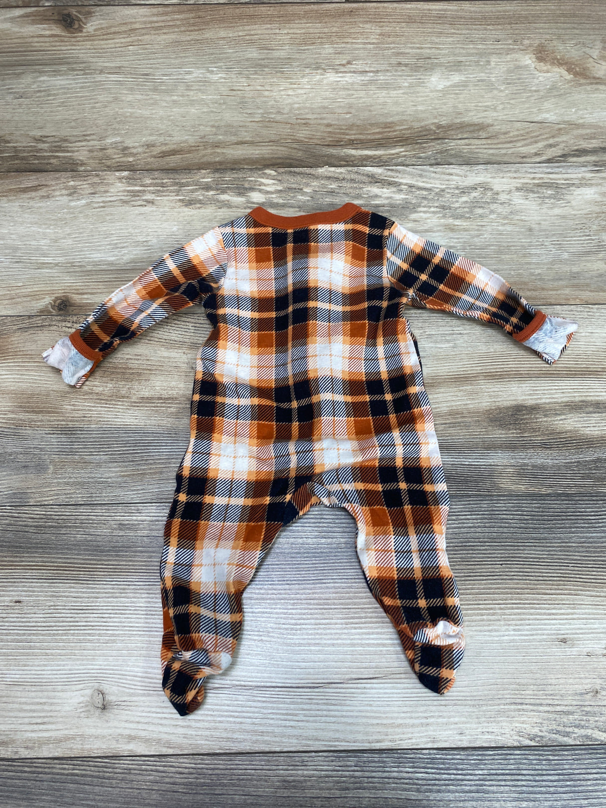 Old Navy Plaid Sleeper Orange sz 0-3m