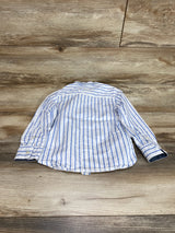 L.O.G.G. Striped Button Up Shirt White sz 5T