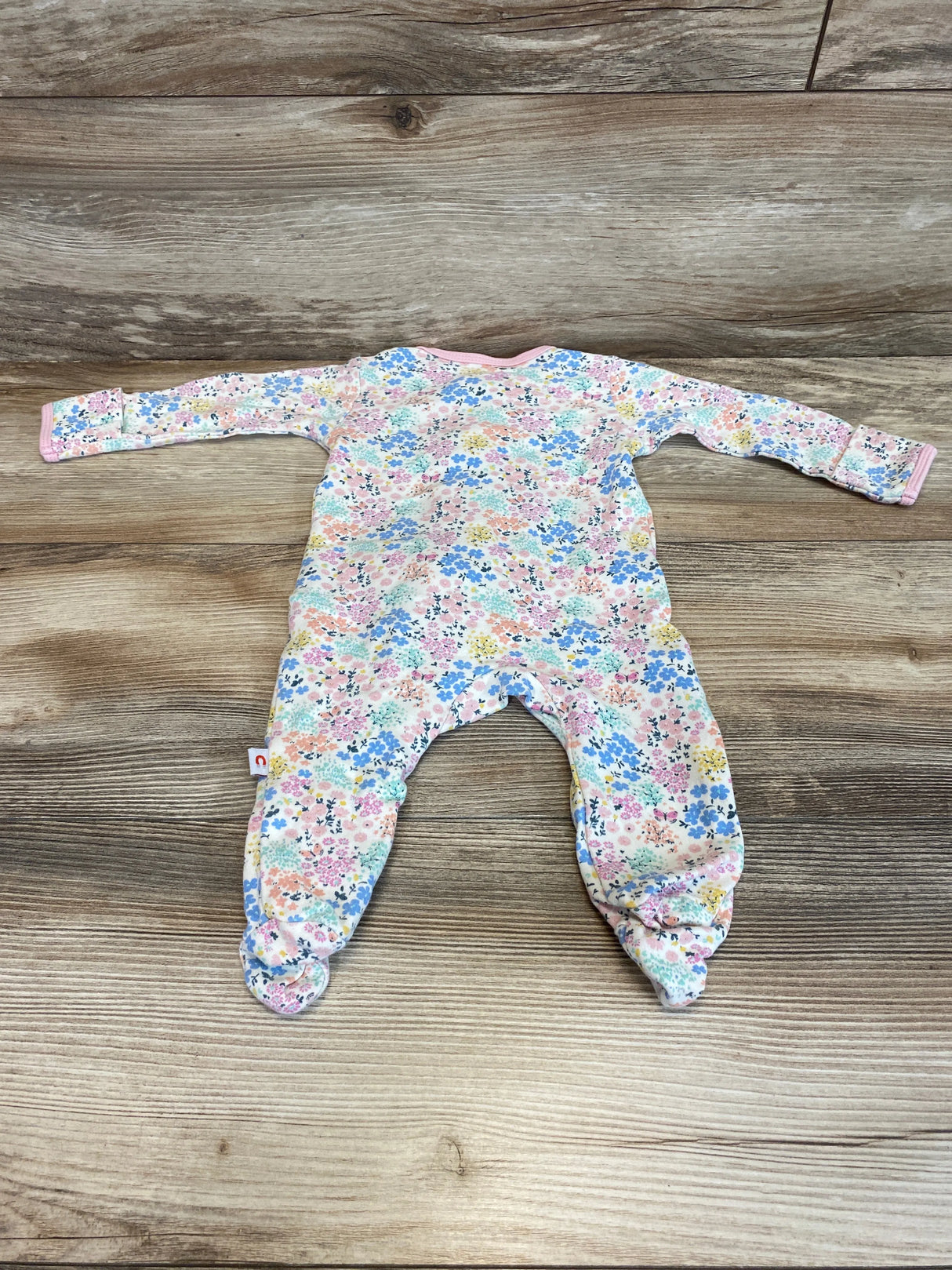 E=MC2 Floral Magnetic Sleeper White sz 0-3m