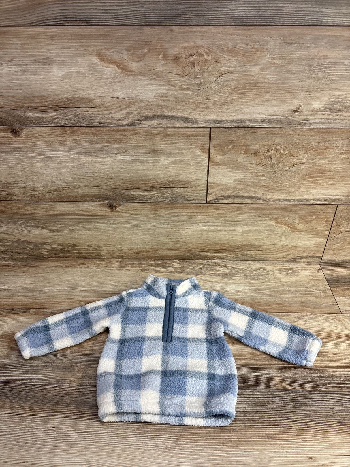 Just One You Sherpa 1/4 Zip Pull Over Jacket Light Blue sz 9m