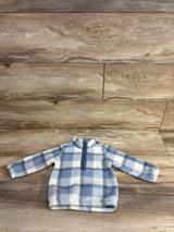 Just One You Sherpa 1/4 Zip Pull Over Jacket Light Blue sz 9m