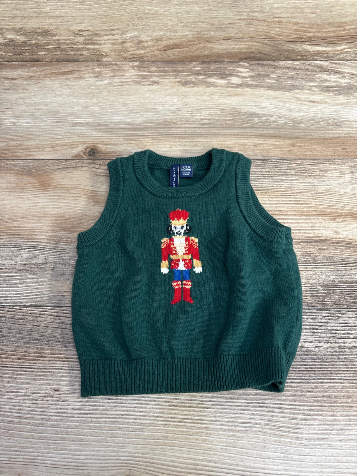 Janie & Jack Enchanted Forest Nutcracker Dog Sweater Vest Green sz 6-12m