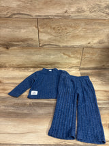 Old Navy 2pc Fuzzy Knit Shirt & Pants Set Blue sz 9-12m