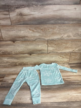 Cat & Jack 2pc Velour Snowflake Pajama Set Mint sz 2T