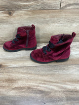 Cat & Jack Giovanna Velvet Boots Burgundy sz 9c