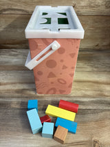 Hape My First Blocks - 80pc Wooden Blocks with Sorting Container