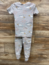 Kirkland 2pc Spaceship Pajama Set Grey sz 4T