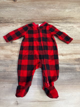 Old Navy Buffalo Plaid Blanket Sleeper Red sz 0-3m