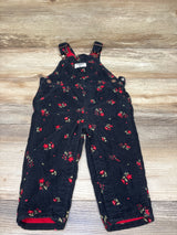 Oshkosh Floral Corduroy Overalls Black sz 12m