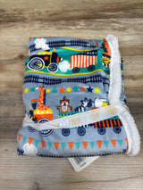 NEW Little Celebrity Reversible Baby Blanket Circus Print 30x40''
