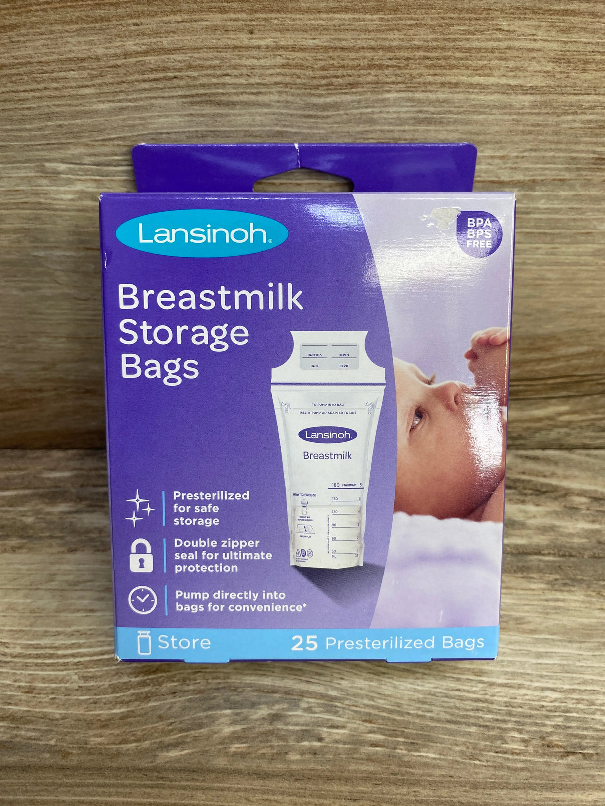 NEW Lansinoh Breast Milk Storage Bags 6oz, 25ct