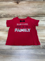 First Impressions Handsome Runs In The Family Shirt Red sz 18m