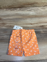 NEW First Impressions Floral Shorts Orange sz 6-9m