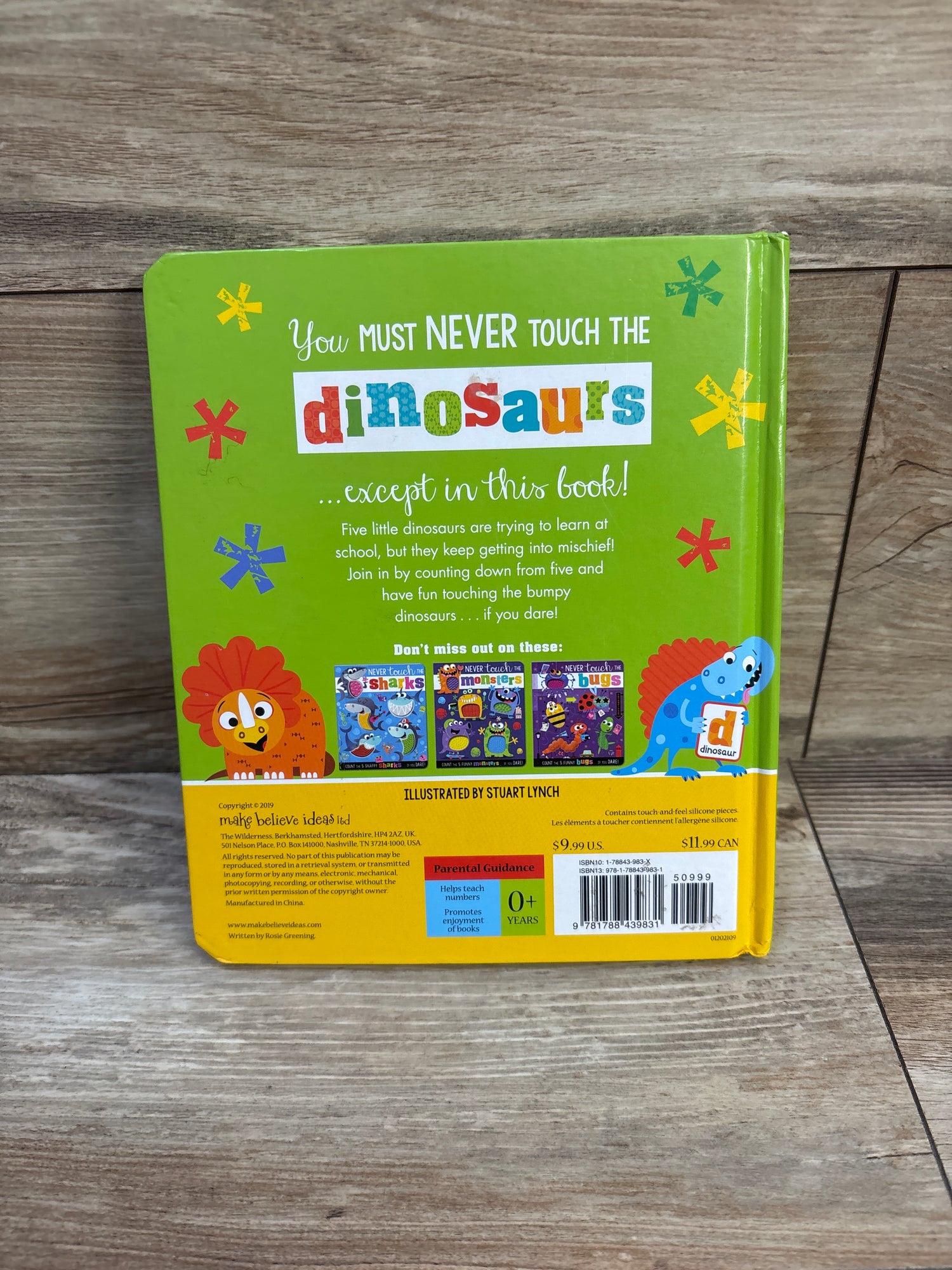 Never Touch the Dinosaurs Board Book