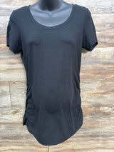 Kathy Maternity Ruched Shirt Black sz Small
