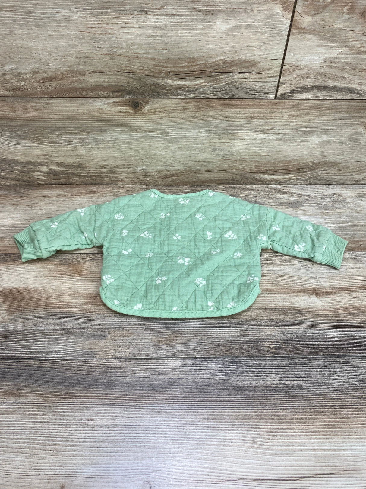 Cat & Jack Floral Quilted Jacket Green sz 3-6m