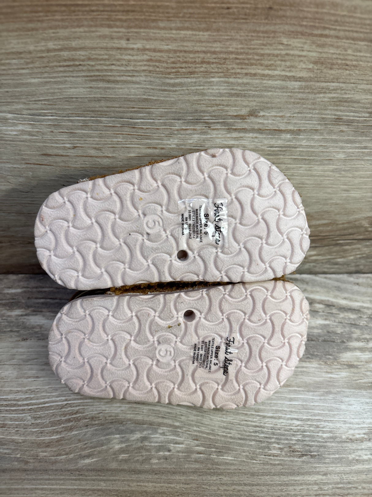 First Steps Faux Sherpa Clogs Brown sz 5c