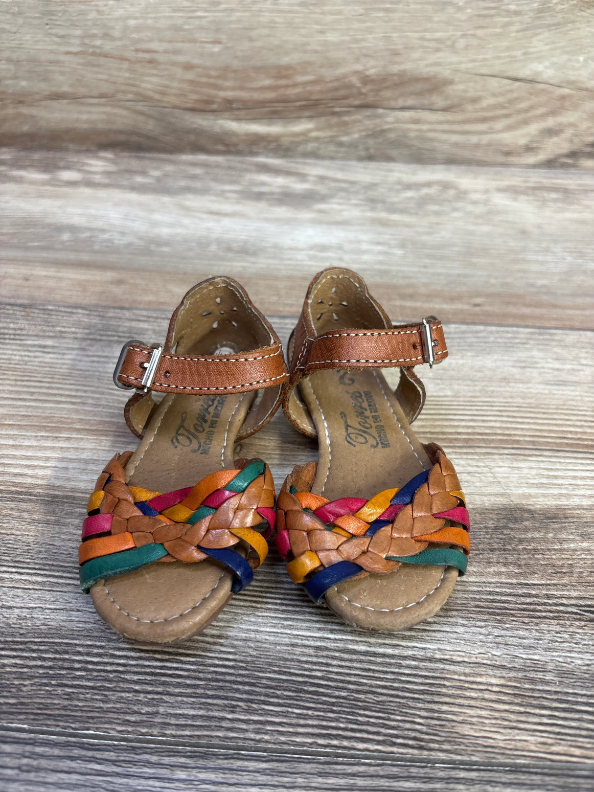 Leather Huarache Sandals Brown sz 2/3c