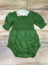 NEW JessaKae Baby Girl Green Clover Romper sz 3-6m