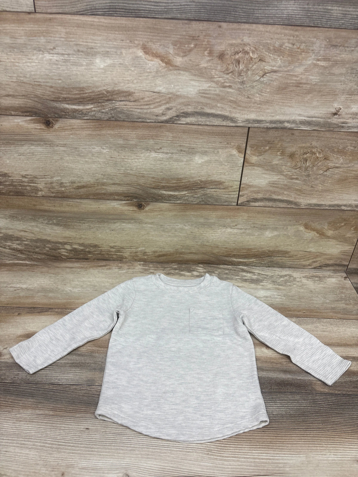 Cat & Jack Ribbed Long Sleeve Shirt Cream sz 2T