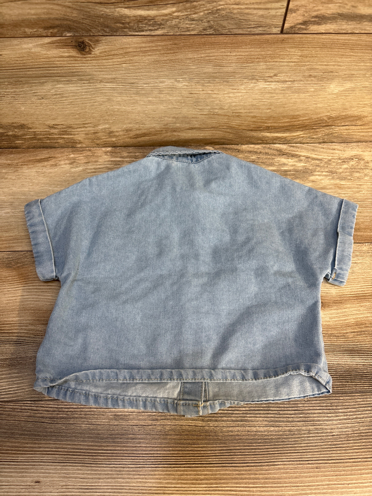 Shein Denim Button Up Shirt Blue sz 4T