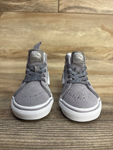 NEW Vans Sk8-Hi Zip 'Glitter Gunmetal' Sneakers Grey sz 4.5c