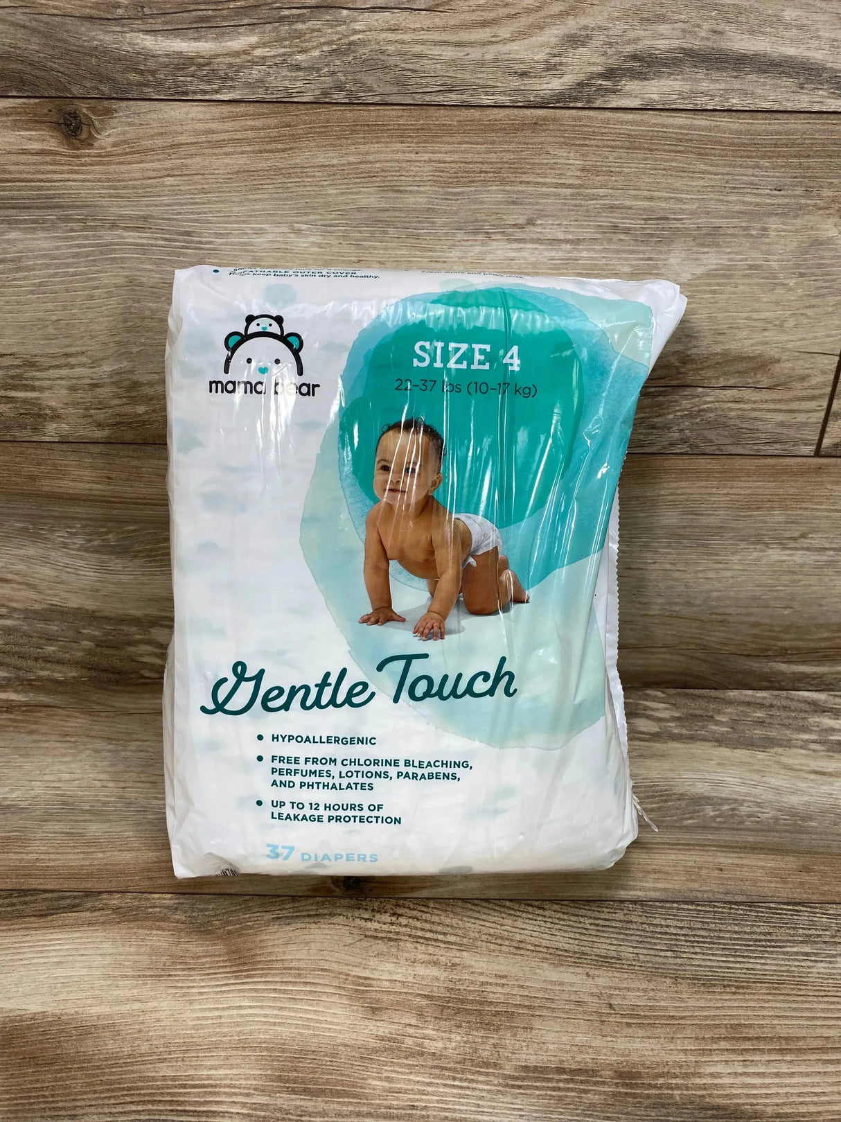 NEW Mama Bear Gentle Touch Diapers Size 4, 37Ct. 22-37lbs.