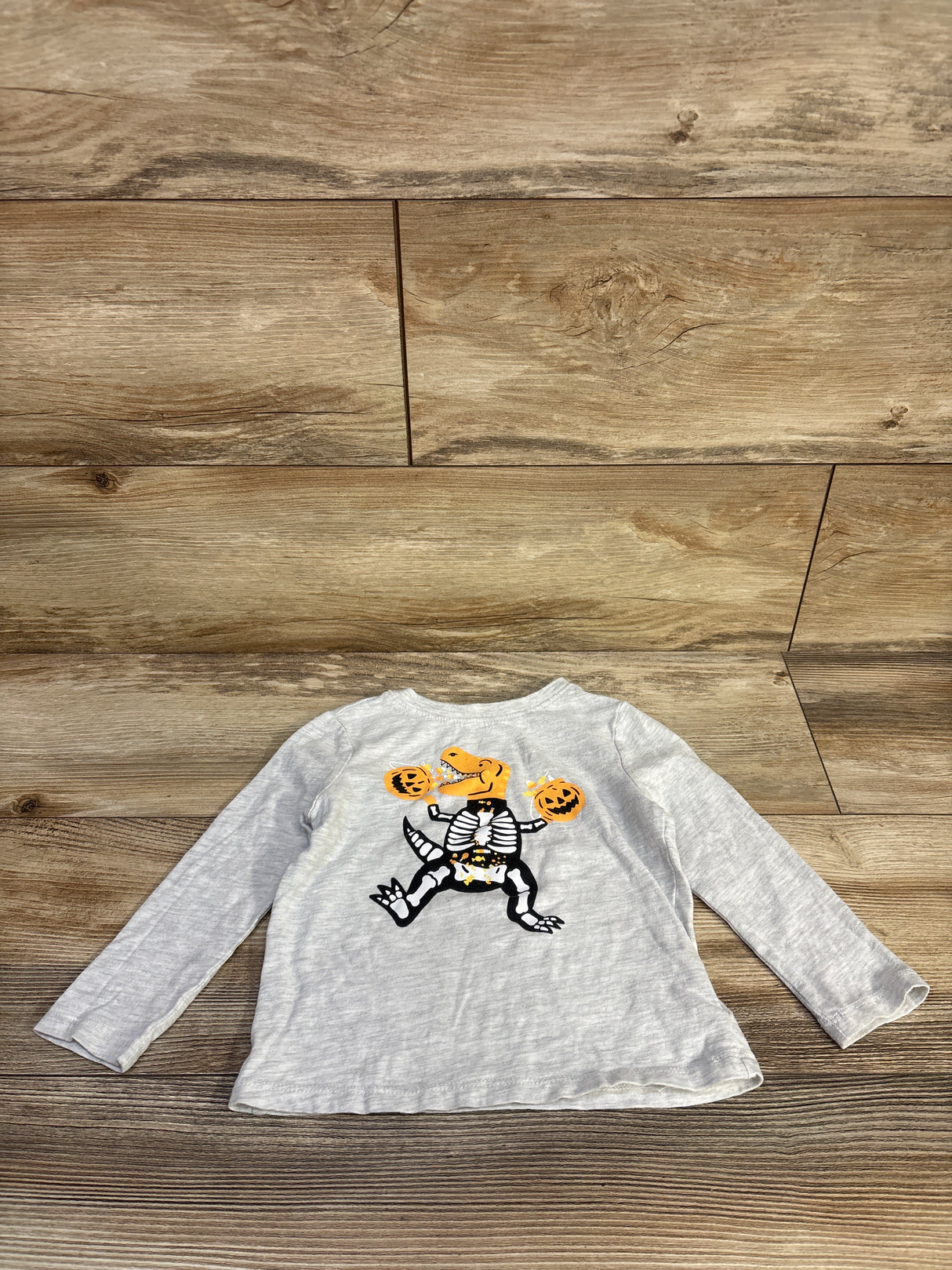 Old Navy T-Rex Skeleton Shirt Grey sz 2T