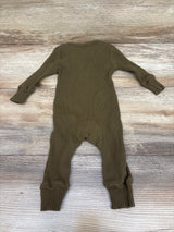 Ribbed Henley Coverall Green sz 6-9m