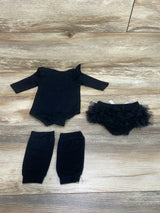 3pc Skeleton Bodysuit Set Black sz Newborn - Me n Mommy To Be