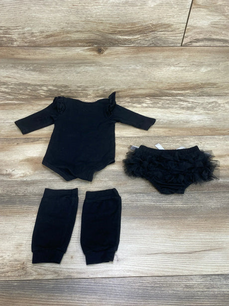 3pc Skeleton Bodysuit Set Black sz Newborn - Me n Mommy To Be