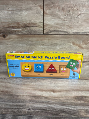 Lakeshore Emotion Match Puzzle Board toy for toddlers with shapes showing happy, sad, angry, and scared faces
