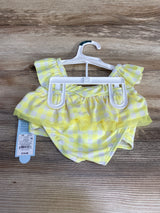 NEW Cat & Jack 2pc Gingham Swimsuit Set Yellow sz 4T