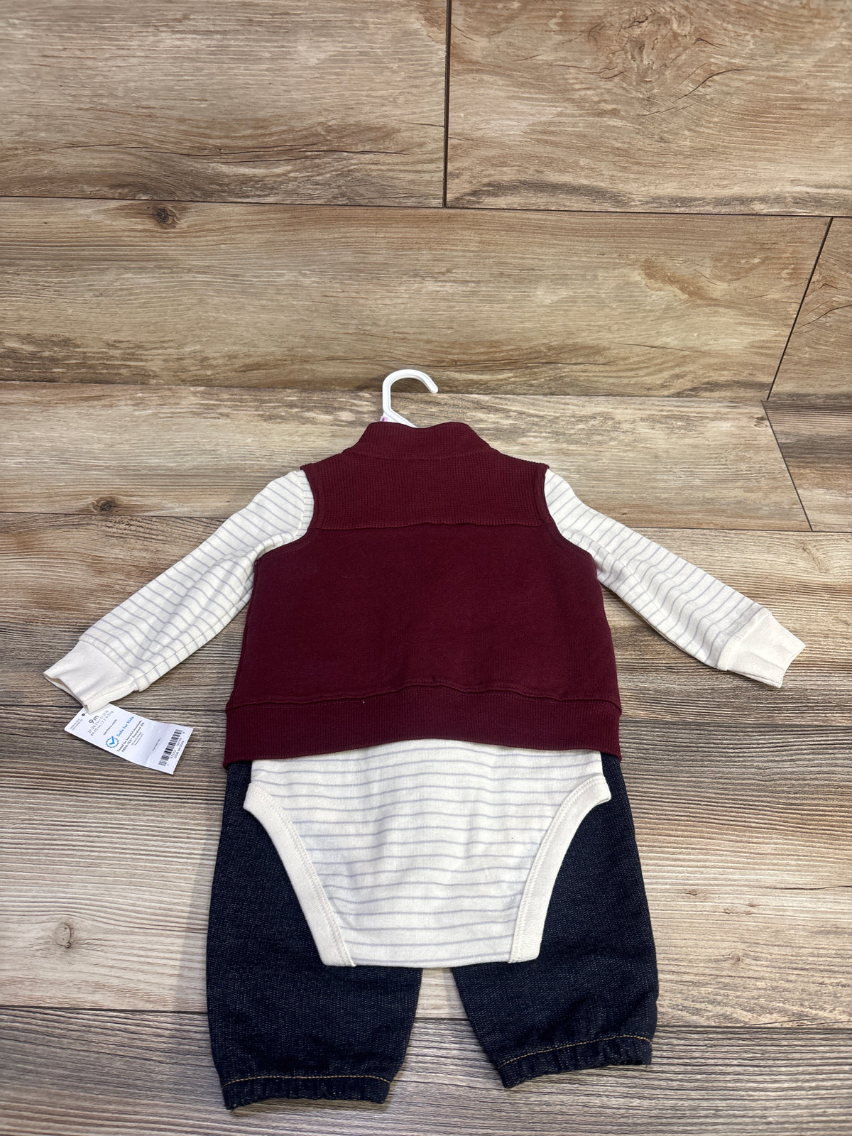 NEW Carter's 3pc Vest, Bodysuit, & Pants Set Ivory sz 9m