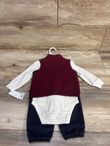 NEW Carter's 3pc Vest, Bodysuit, & Pants Set Ivory sz 9m