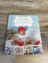 Mom Crafts book with baby in strawberry hat, DIY projects for expectant moms, baby gear, and toys