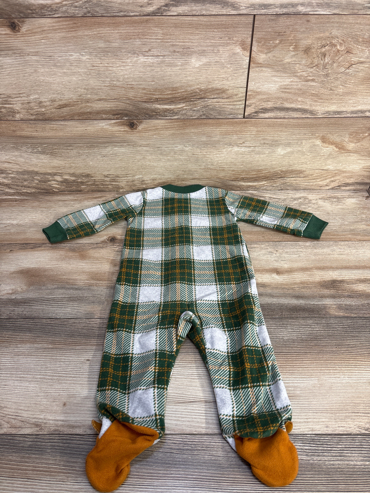 Carter's Plaid Blanket Sleeper Green sz 9m
