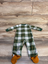 Carter's Plaid Blanket Sleeper Green sz 9m