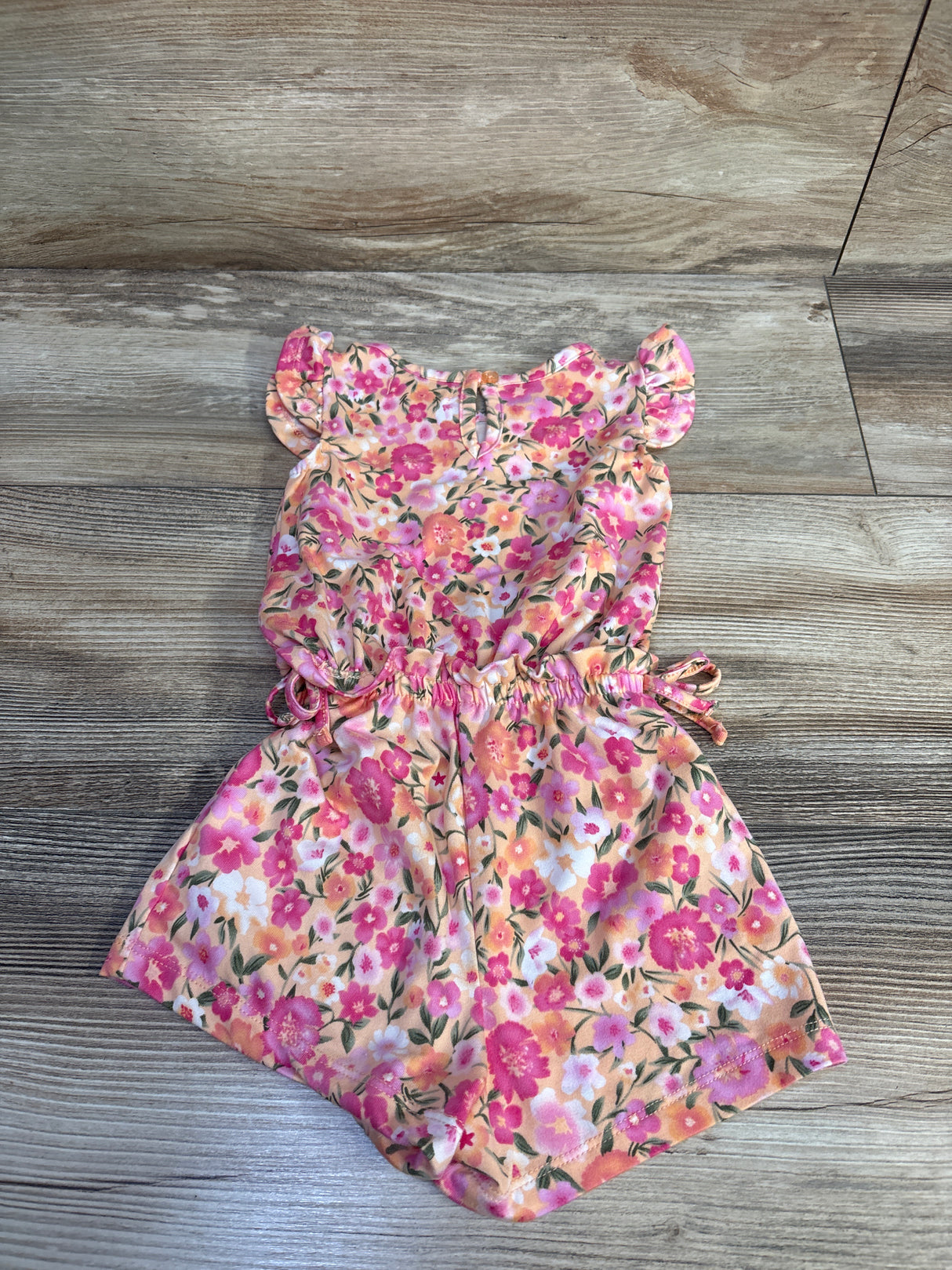Btween baby Floral Tie Waist Romper Orange sz 12m