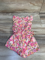 Btween baby Floral Tie Waist Romper Orange sz 12m